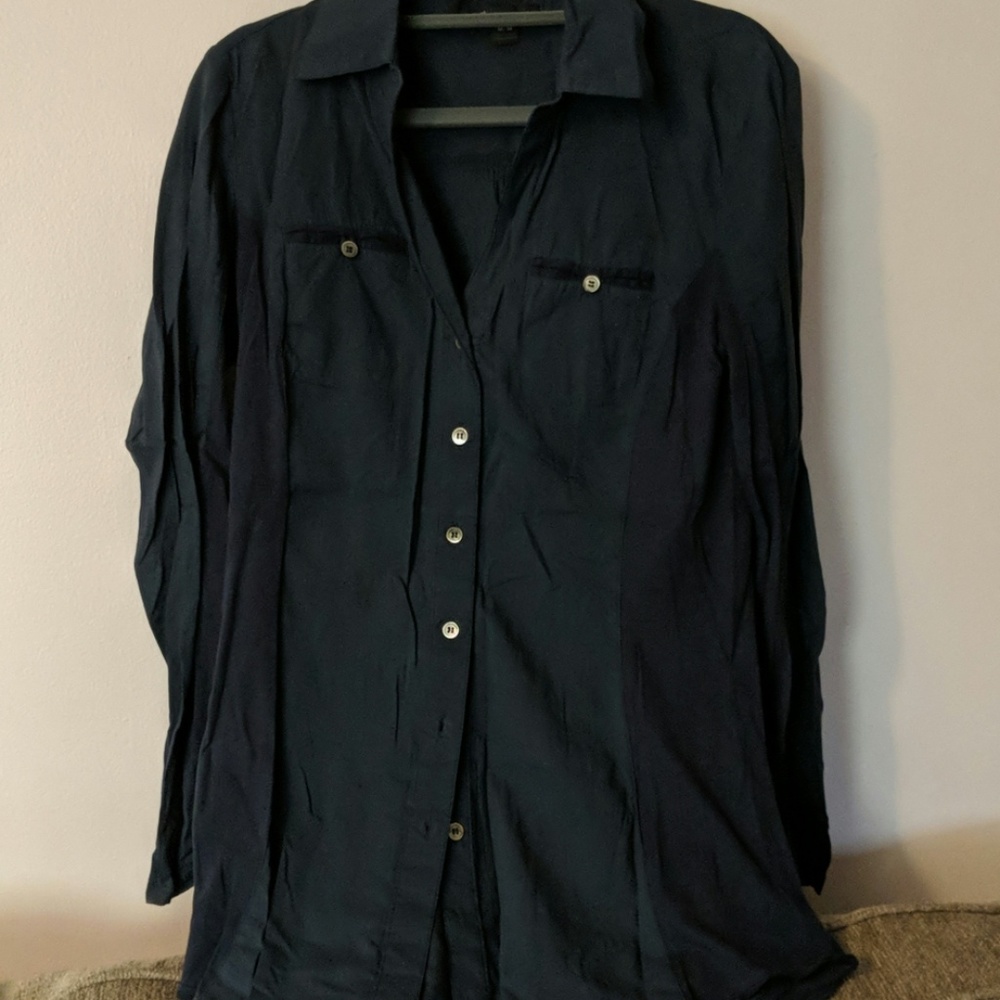 Button down tunic shirt